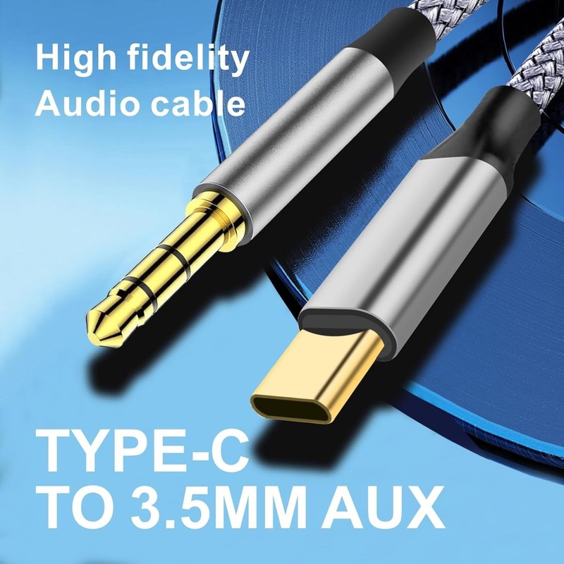 USB C to 3.5mm Audio Aux Jack Cable, Type C to Male Adapter, USB C to 3.5mm H... gallery