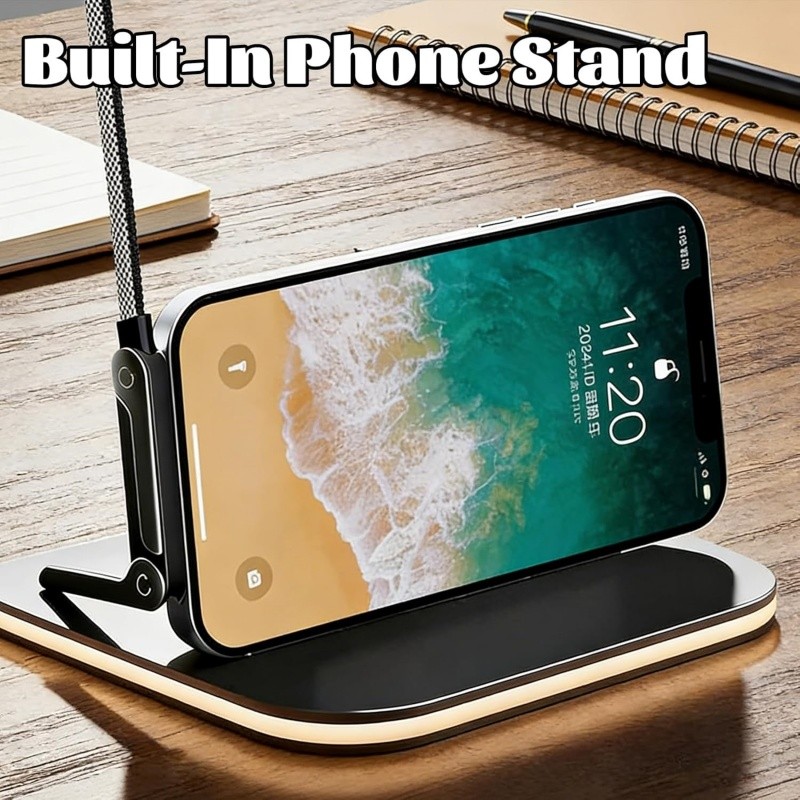 240W 2-in-1 USB C Fast Charg Cable Rotatable Stand Holder Playing While Charging gallery
