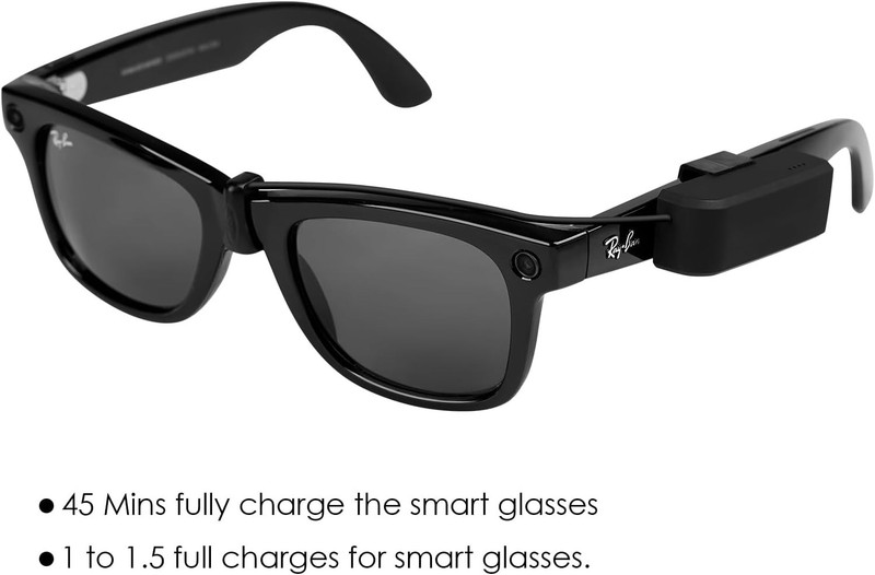 Battery Charger for Ray-Ban Meta Gen 2, Ray-Ban Meta (2023) Wayfarer/Skyler/Head gallery