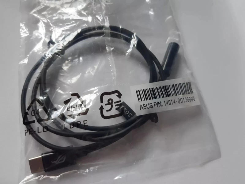 GENUINE ASUS USB TYPE C TO 3.5MM AUX CABLE 14014-00130000 FOR ROG STRIX ITX