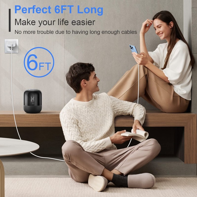 RCTech USB C to Lightning Cable 3Pack 6FT [MFi Certified] 6 feet, White gallery