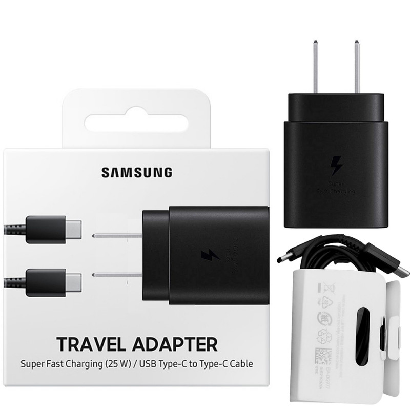 25W Type C PD Fast Wall Charger 3FT USB-C Cable For Samsung Galaxy S20 S21 S22