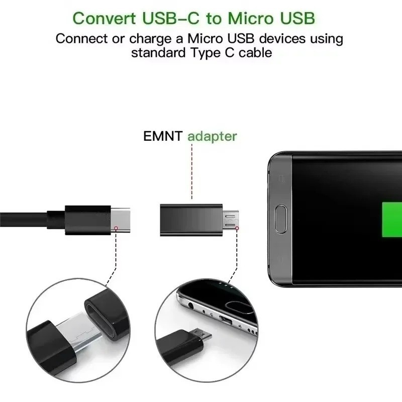 Type C Male to Micro USB Female Adapter OTG Charging Converter Connector gallery