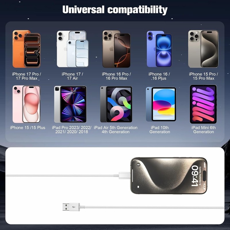Car Carplay Cable for iPhone 17/16/15,iPhone 16/15 Plus,17/16/15Pro, Pro Max,USB gallery