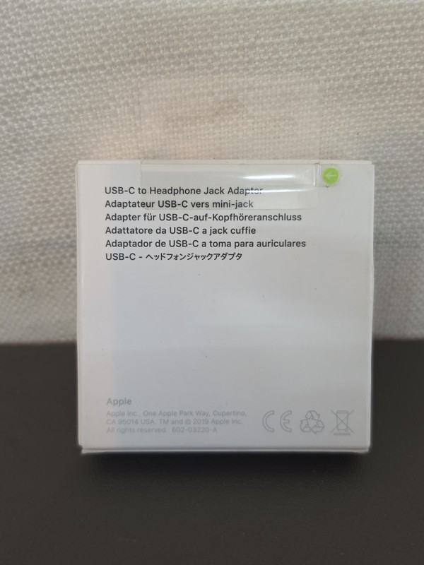 Genuine Apple USB-C to 3.5 mm Headphone Jack Adapter MU7E2AM/A A2049 gallery