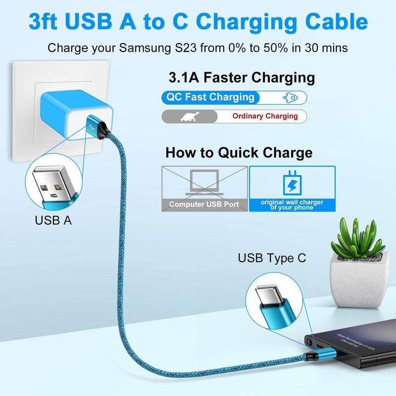 USB Type C Charger Cable 3FT 2 Pack for iPhone 17 Pro Max 17 3FT, 3ft 2Pack gallery
