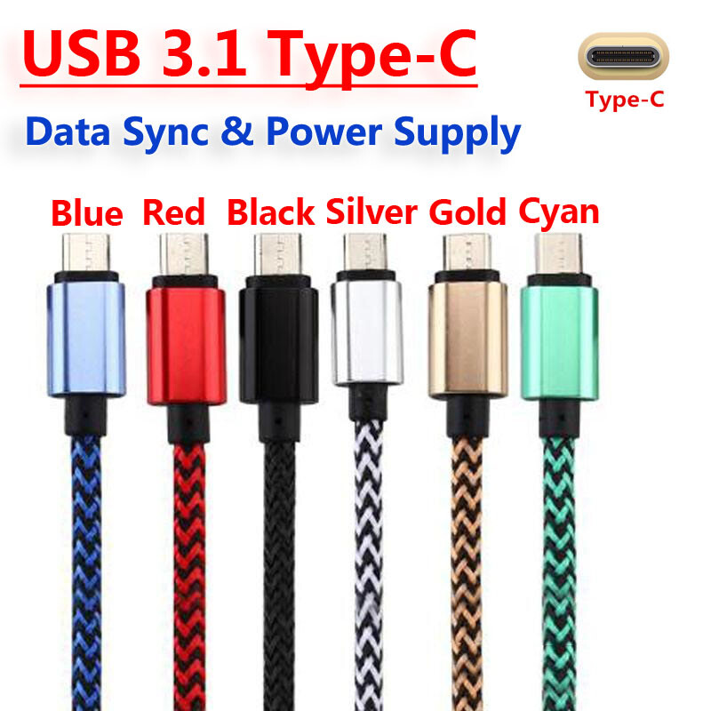 Braided 25cm USB Type-C Adapter Cable Charger Cord For Huawei Mate 20 Clorful AU
