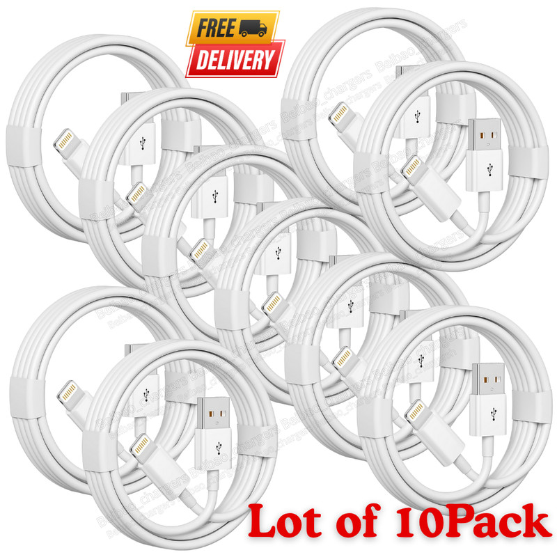 10Pcs 3Ft 6FT USB Charging Cable For iPhone 13 12 11 8 7 6 LOT Cord Fast Charger