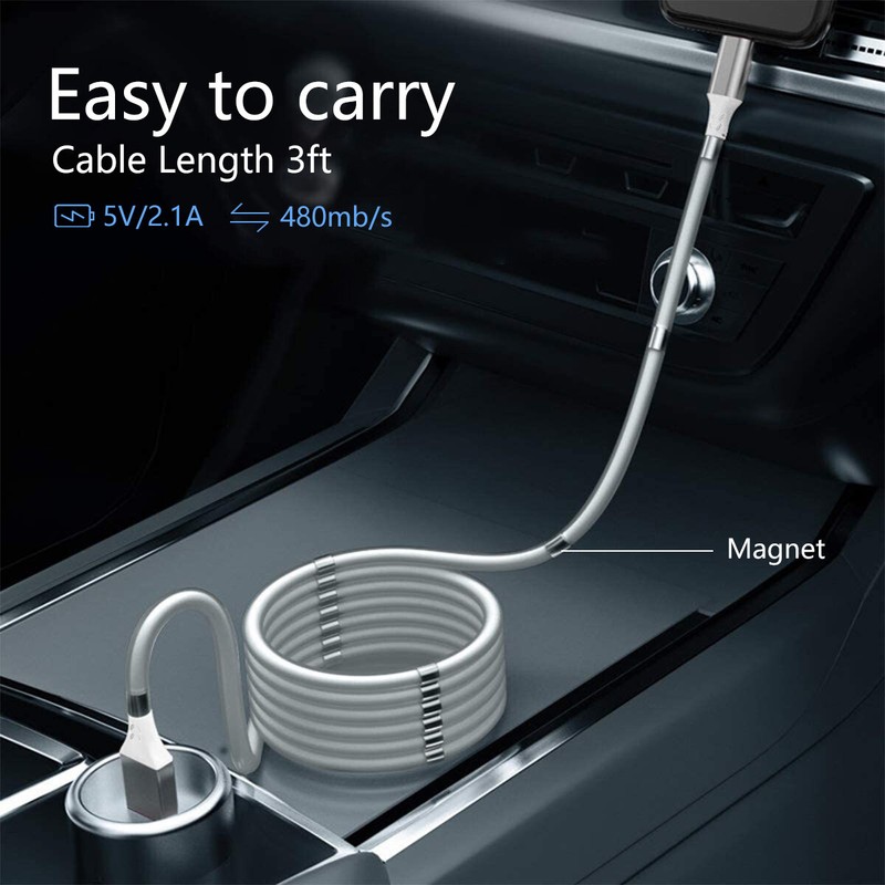 Magnetic USB Charging Cable Cord For iPhone 14 13 12 11 XS Pro Max 8 7 6 SE iPad gallery