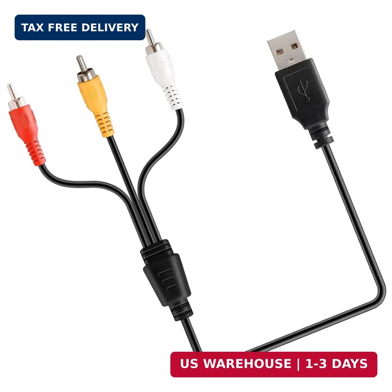 USB to 3RCA Cable, 1.5m/5ft USB Male to 3 RCA Male Jack Splitter Audio Video AV gallery