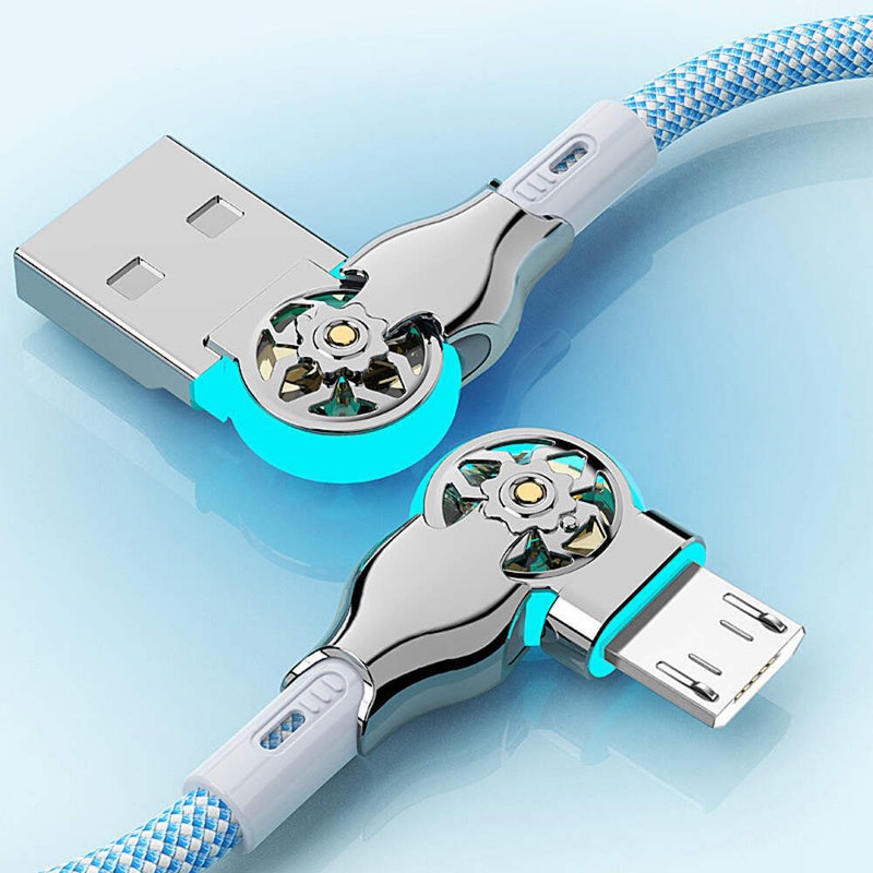 2-piece-universal-fast-charging-data-cable-type-c-with-light-double-elbow-rotati gallery