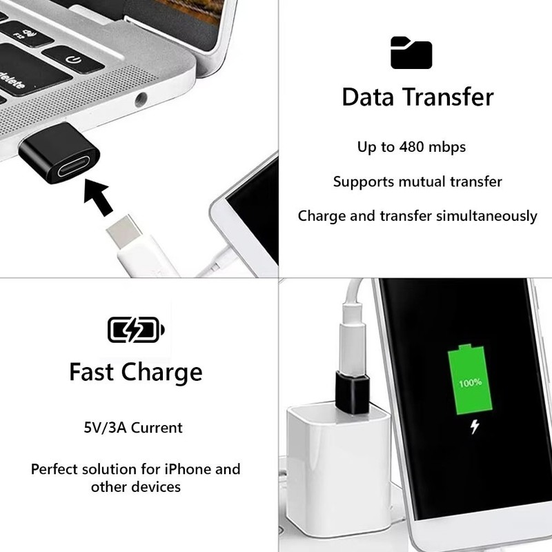 2-Pack USB C 3.1 Type C Female to USB 3.0 Type A Male Port Converter Adapter NEW gallery