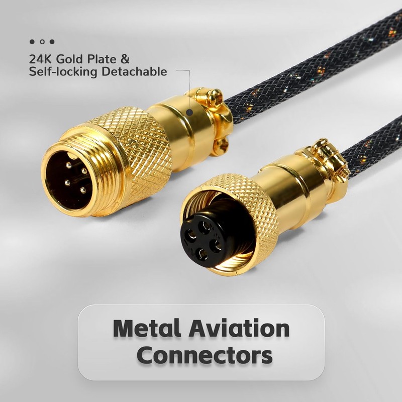 Attack SHAKR C03 Custom Coiled Keyboard Cable for Gaming Keyboard,Detachable ... gallery