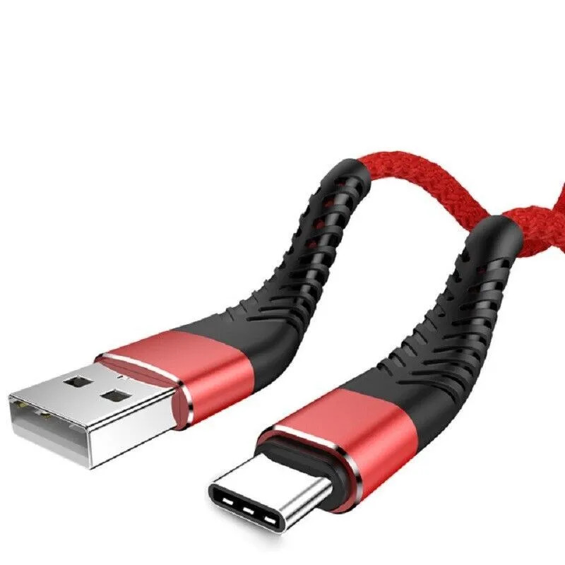 Braided USB Type-C USB-C to USB-A Fast Charge Cable Cord Charger Charging Sync