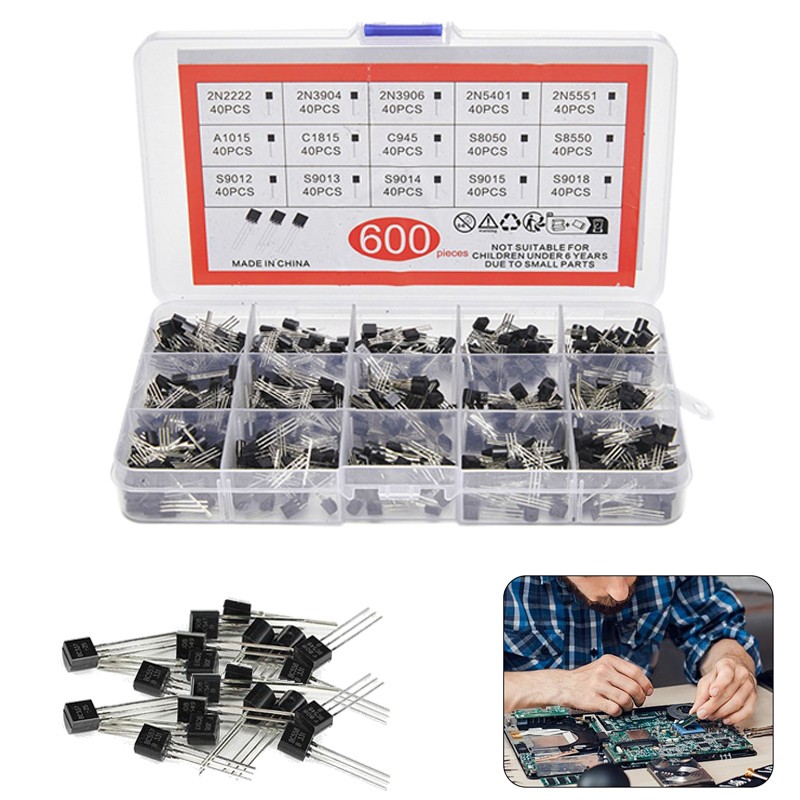 TO-92 Assortment NPN PNP DIY kit 15 value 600pcs Transistor gallery