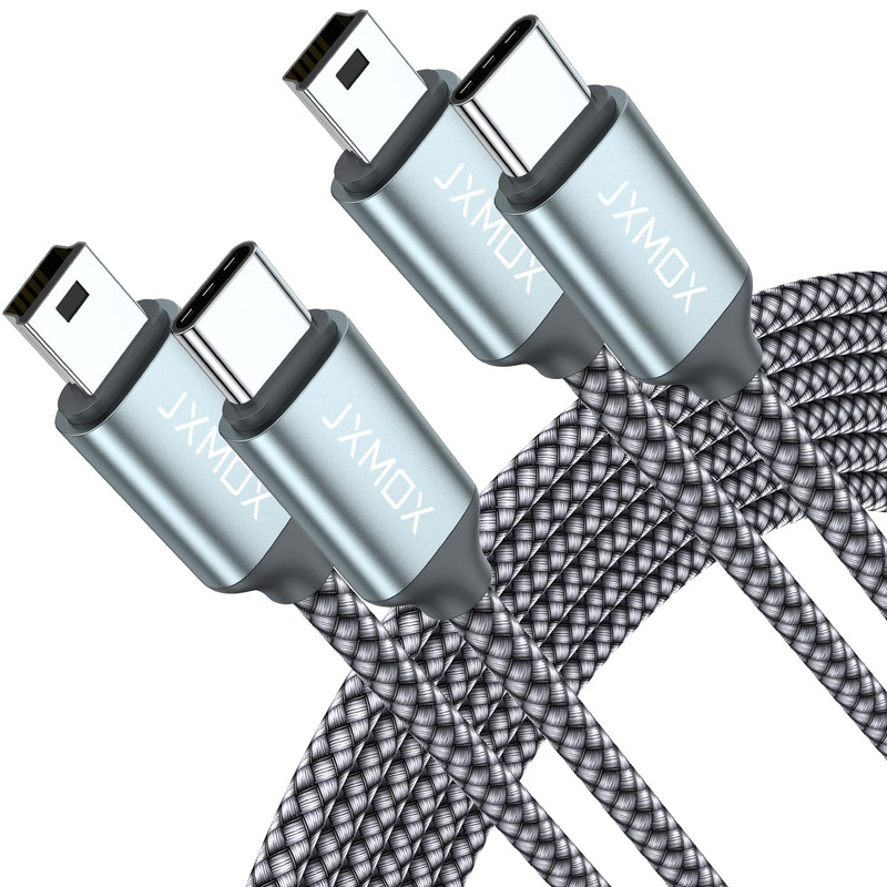 USB C to Mini USB Cable 3.3ft Two Pack Compatible with GoPro Hero 3 Plus PS3