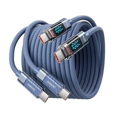 6.6ft 100W USB C Blue LED Display 2 Pack gallery