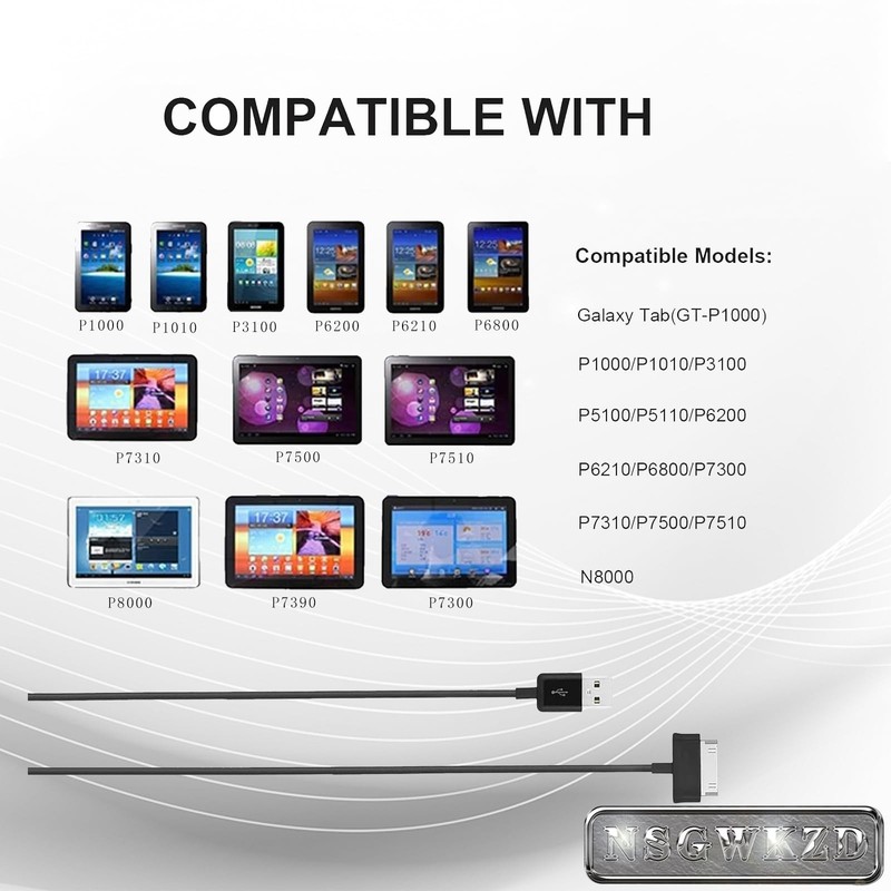 Charger Fit for Samsung Tabelt CE0168/GT-N8013/GT-P3113TS/GT-P5113TS, 30 Pin ... gallery