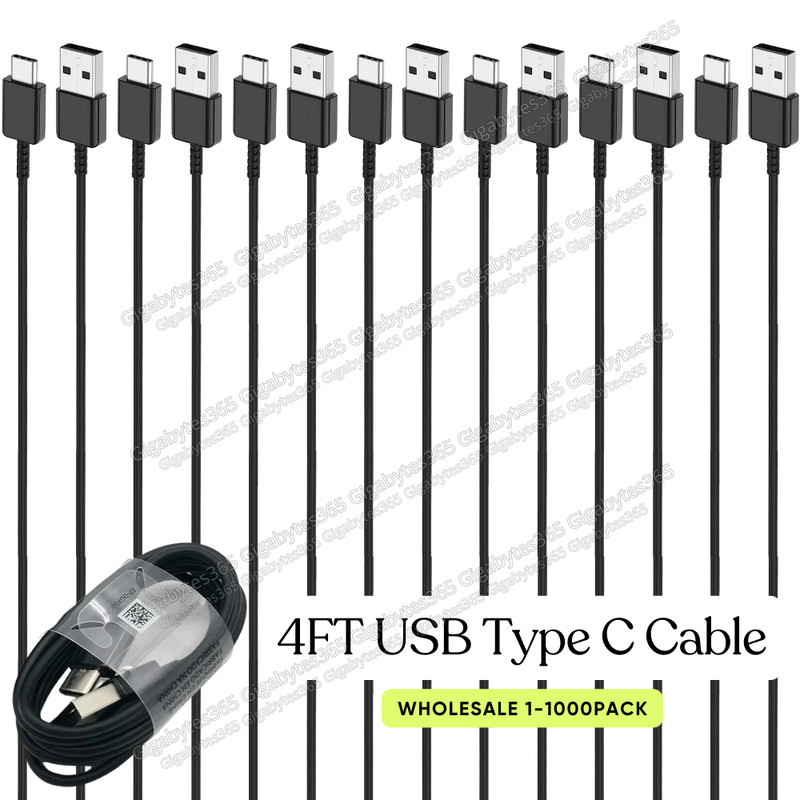 For Samsung Galaxy S24 S23 S22 S21 S20 S10 S9 Fast Charger 4FT Type-C Cable Lot