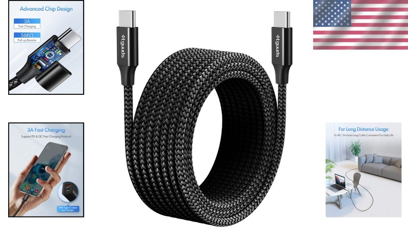 Ultra Long 16ft USB-C to USB-C Cable - Fast Charge gallery