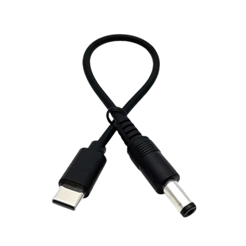 22.50cm DC5V Male to Type C Male 5V Charging Cable 36W Connection Cord Black gallery