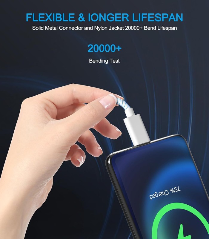 USB Type C Data Cable 5A Fast Charging USB-A to USB-C Charger Cord For IPhone gallery