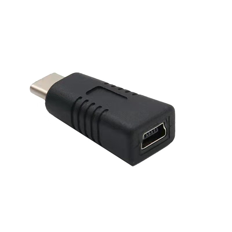 Universal Smartphone Tablet Adapter Mini USB Female to Type C Male Adapter Black gallery