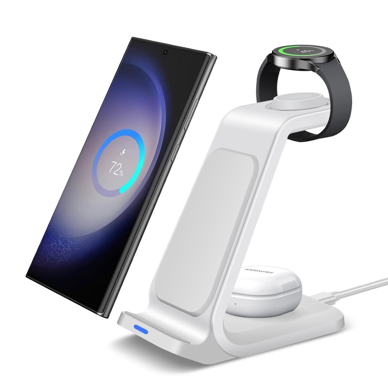 15W Wireless Charger 3in1 Charging Dock Station For Samsung Galaxy Watch,Earbuds