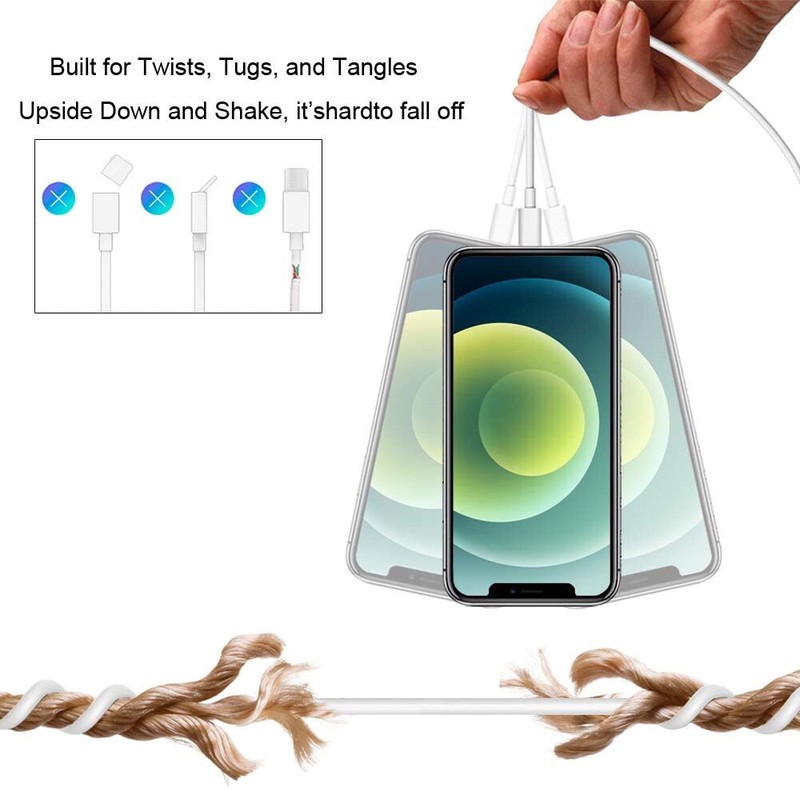 1/5X USB-C For iPhone 8 11 12 13 14 15 16 17 PD Fast Charger Cable 20W Block Lot gallery