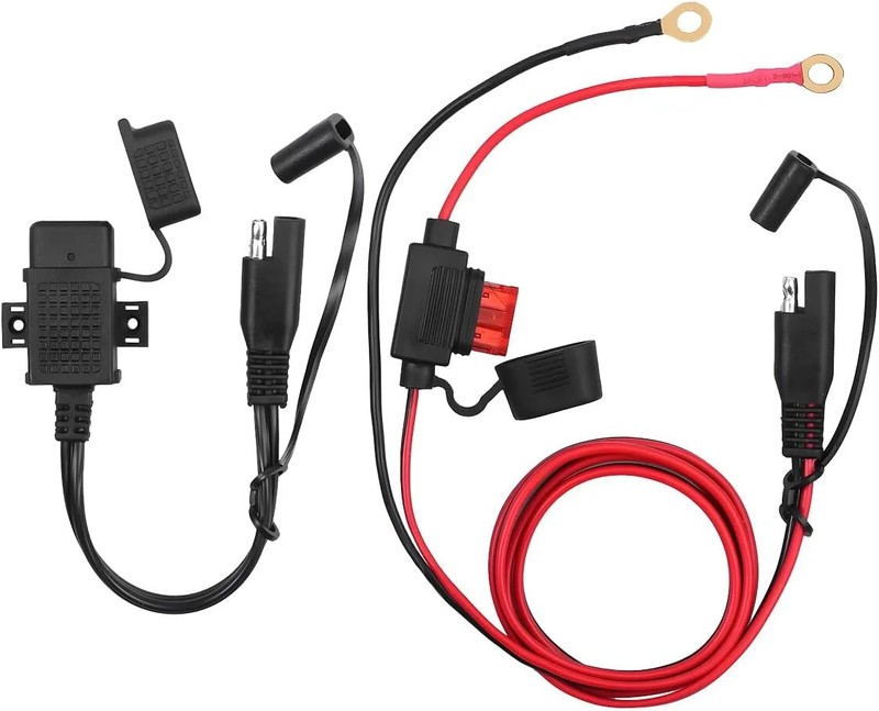SAE to USB Cable Adapter, Quick Disconnect 2.1A USB Charger with Inline Fuse & O