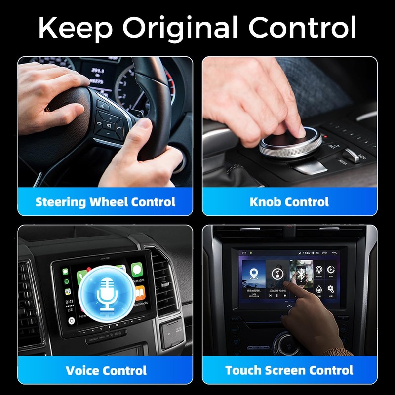 Wireless CarPlay Adapter 2026 Upgraded,CarPlay & Android Auto 2-in-1, Mini US... gallery