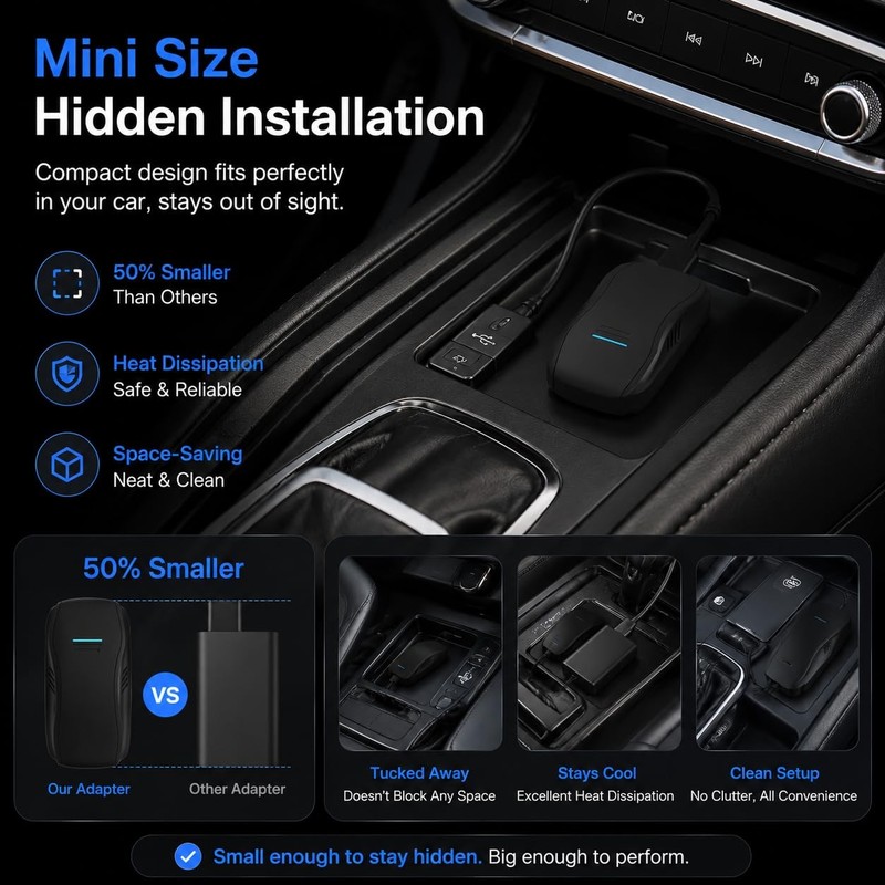 Wireless CarPlay Adapter for iPhone, Converts Wired CarPlay to Wireless, Fast... gallery