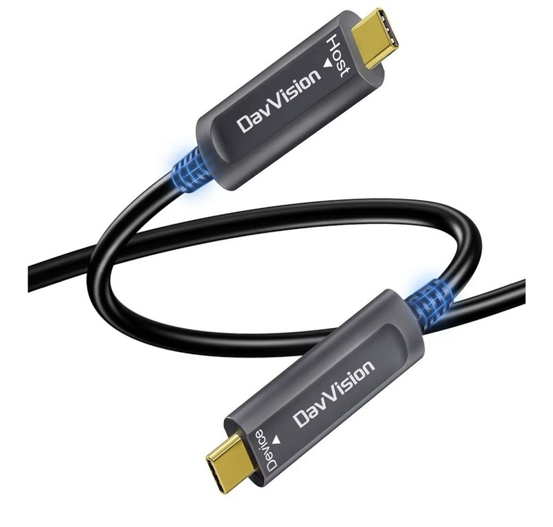 USB C Fiber Optic Cable 33ft 10Gbps USB 3.2 Gen2 Active for VR/AR/Camera