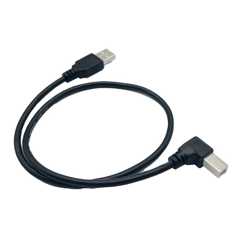 50cm 90 Degree Right Angle USB 2.0 A Male To B Male Printer Scanner Cable gallery