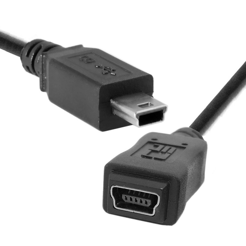 Mini USB B type 5Pin Male to Female extension cable for GPS Hard Disk 0.5m