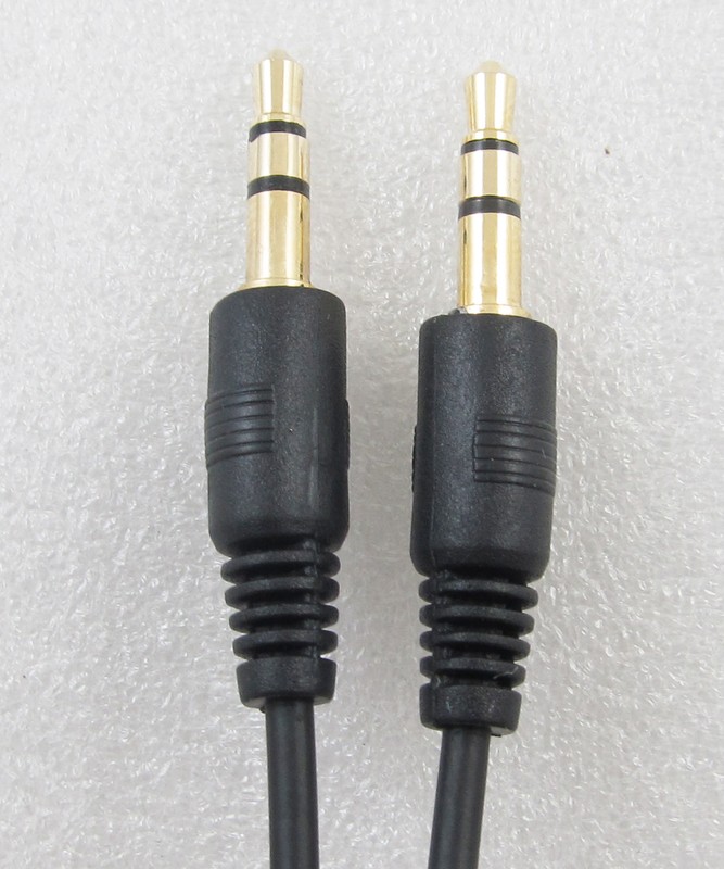 2pcs Gold 3.5mm 1/8" Stereo Male To Male AUX Retractable Stretched Audio Cable gallery
