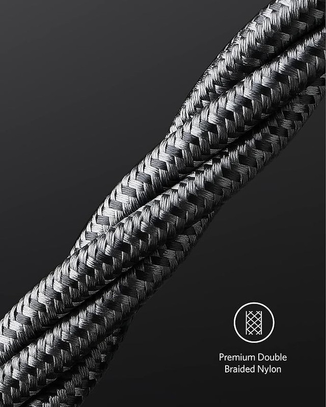 USB C Cable 60W Fast Charge Nylon Braided 1FT 2 Pack Black gallery
