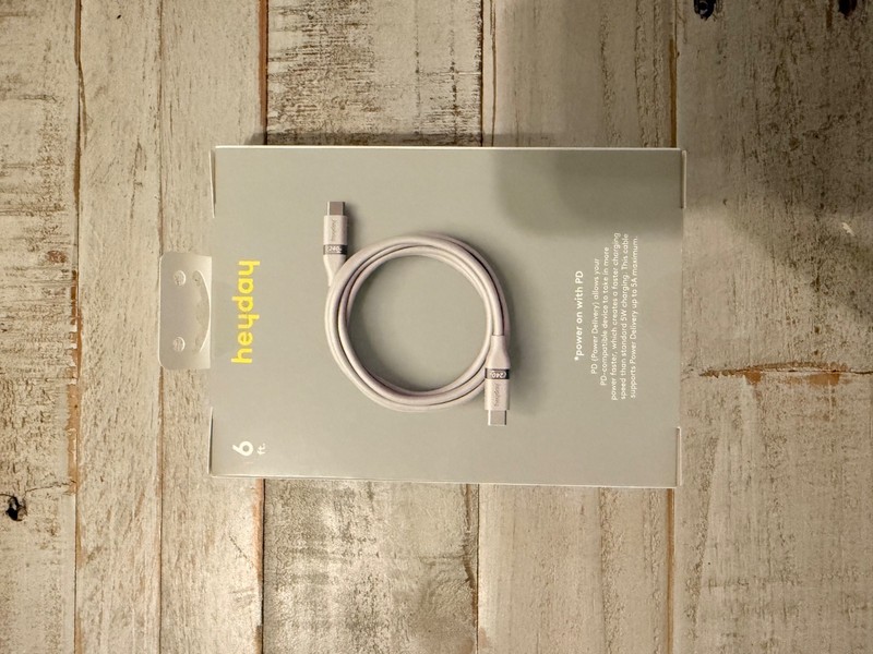 6' USB-C to USB-C Fast Charging Silicone Cable - heyday White Clay gallery