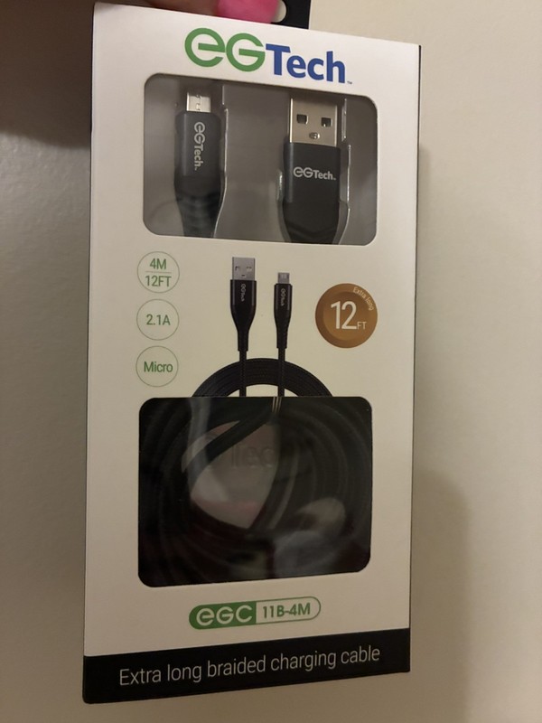 12 Foot Micro Usb Charger Cable