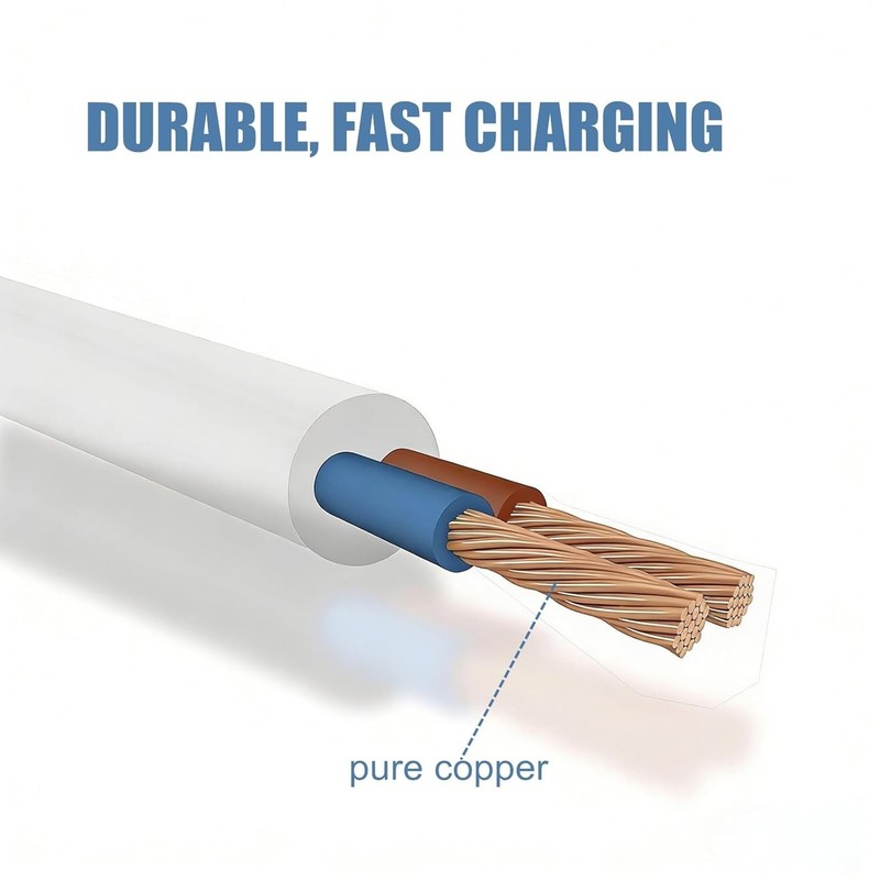 2.7Ft Wand Charger Replacement, 2.5mm USB to DC Fast Charging Cable Massager ... gallery