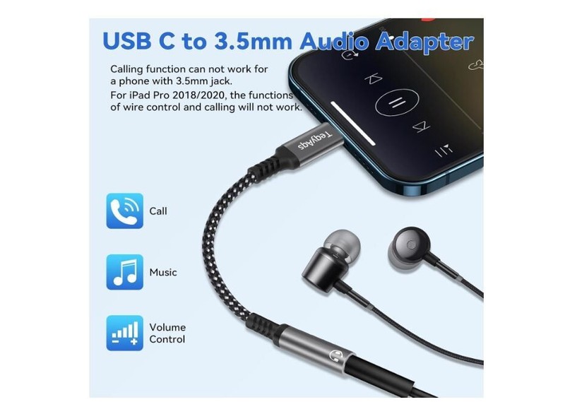 2 PACK USB Type A To 3.5mm Jack Audio Adapter Cable To Aux Female Headphone Mac gallery