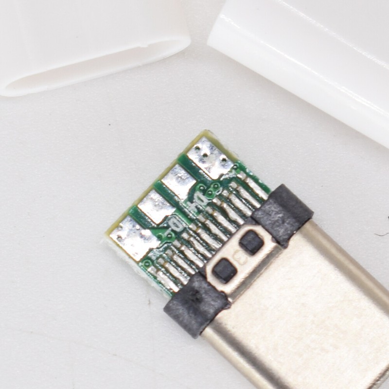 1set White USB 3.1 Type C USB C Male Plug DIY Connector Solder Housing Cover gallery