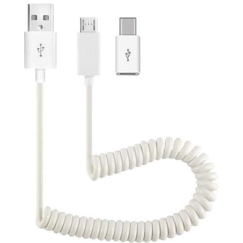 For TCL 60/60R/SE/NxtPaper - Coiled USB Cable Charger Cord Power Wire Sync gallery