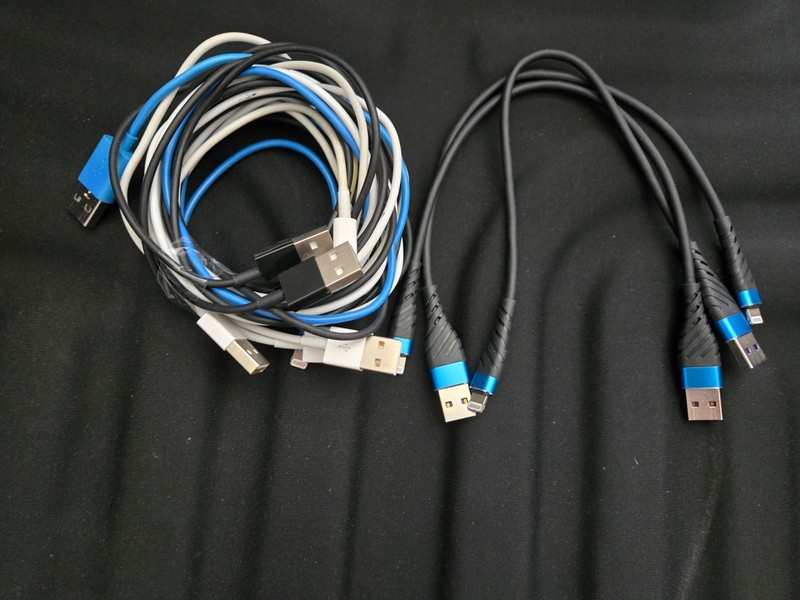 Lot of 10 USB-C to Light-ning (Former Apple Model) Connector Cables 3-1′ & 7-3′