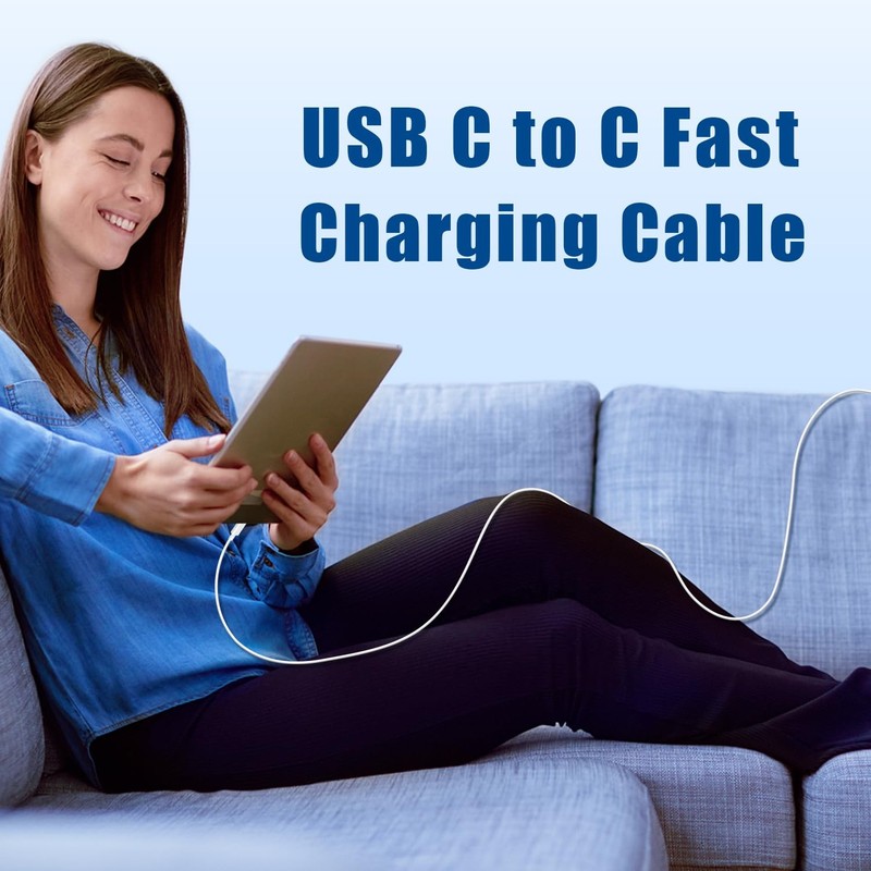 3 Pack 3ft 6ft 10ft USB C to C Fast Charger Cable Type C Charging Cord Lead gallery