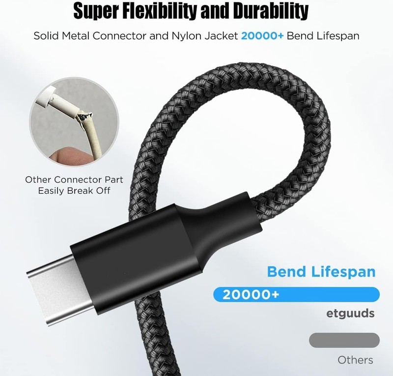 Braided USB A To Type-C Fast Charging Data SYNC Charger Cable Cord 3/6ft HOT gallery