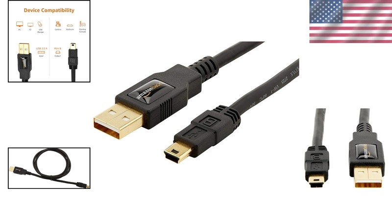 Reliable 3FT USB 2.0 A-Male to Mini-B Cable - Backwards Compatible & Lightweight gallery