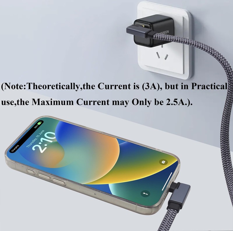 Right Angle USB 3.1 Type C To Type C 10Gbps Connector Cable 60W Short Flat 2 PCS gallery