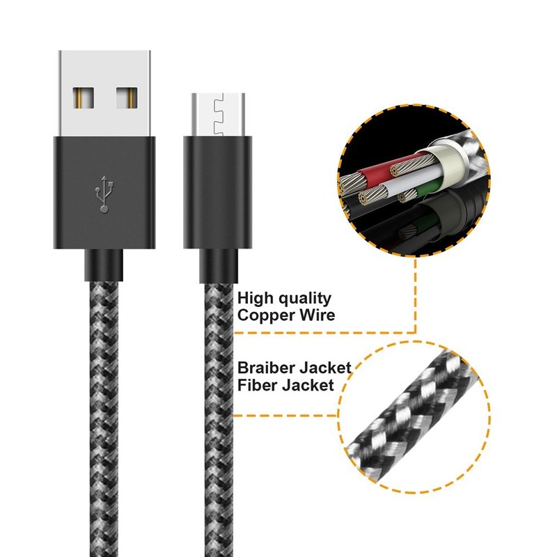 Micro USB Cable Android Charger [6-Pack 5ft] Nylon Braided Fast Sync&Charging... gallery