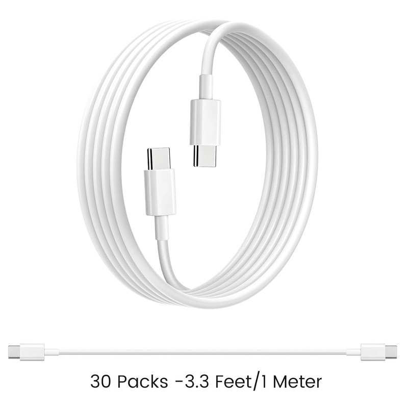30-Pack USB C to C 48W Charger Cable - Bulk USB-C to Type C Multipack White F... gallery